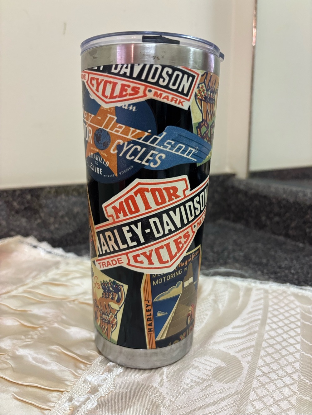 Harley Davidson Vintage Label Insulated Cup